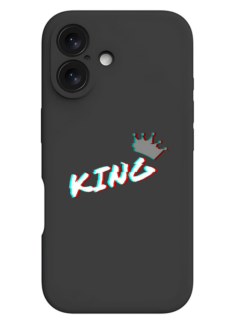 Theodor Protective Slim Fit Case Liquid Silicone Cover with Full Body Protection Anti-Scratch Shockproof Case For Apple iPhone 17 (Black) King - Image 1