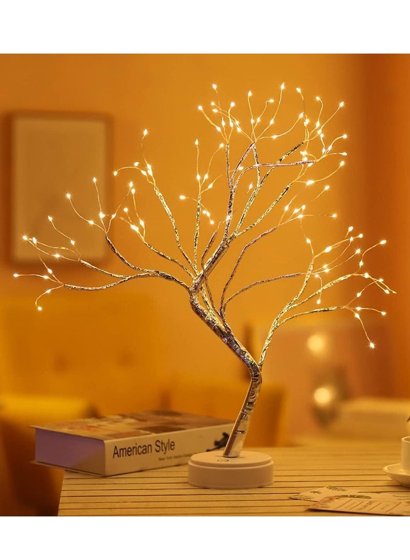 MIXDE 20" Tabletop Tree Lights,Fairy Tree Table Lamp,Fairy Night Light,DIY Adjustable Branch,108 LED USB/Battery Powered,Copper Wire Tree Branch Decorative Lights with Touch Switch - Image 1