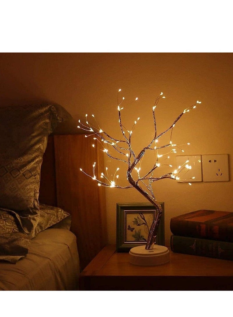 MIXDE 20" Tabletop Tree Lights,Fairy Tree Table Lamp,Fairy Night Light,DIY Adjustable Branch,108 LED USB/Battery Powered,Copper Wire Tree Branch Decorative Lights with Touch Switch - Image 5