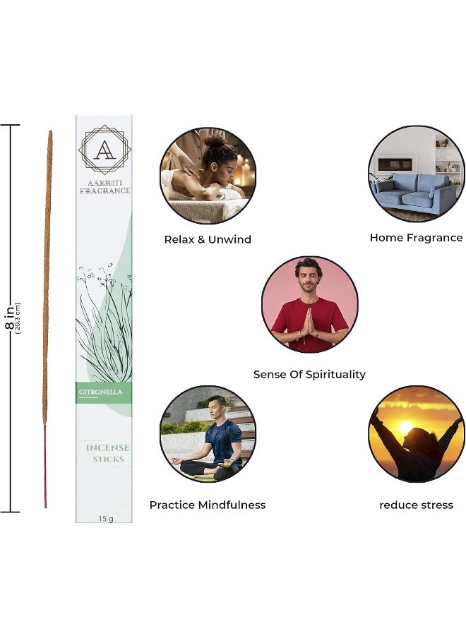 Aakriti Gallery - Incense Sticks Assorted Organic Masala Sticks Set 15 Gram, Total 90 Grams (Set 6) - Image 1
