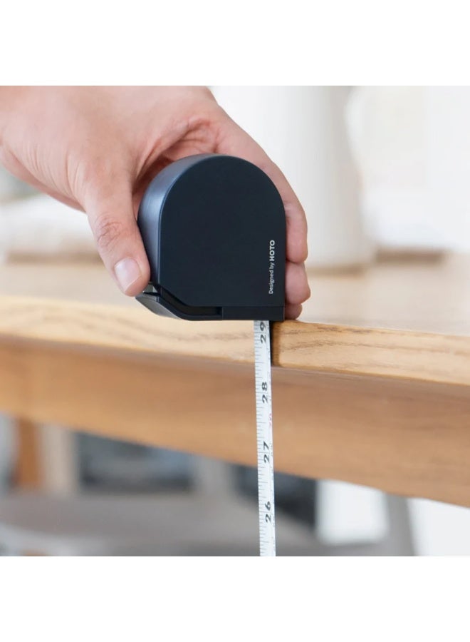 HOTO Auto-Lock Tape Measure 10ft / 3m with Dual Metric / Imperial Scale, Easy One-Touch Lock, Strong Wear-Resistant Blade, Ergonomic Anti-Slip Shell, Compact for Home, Office - Image 2