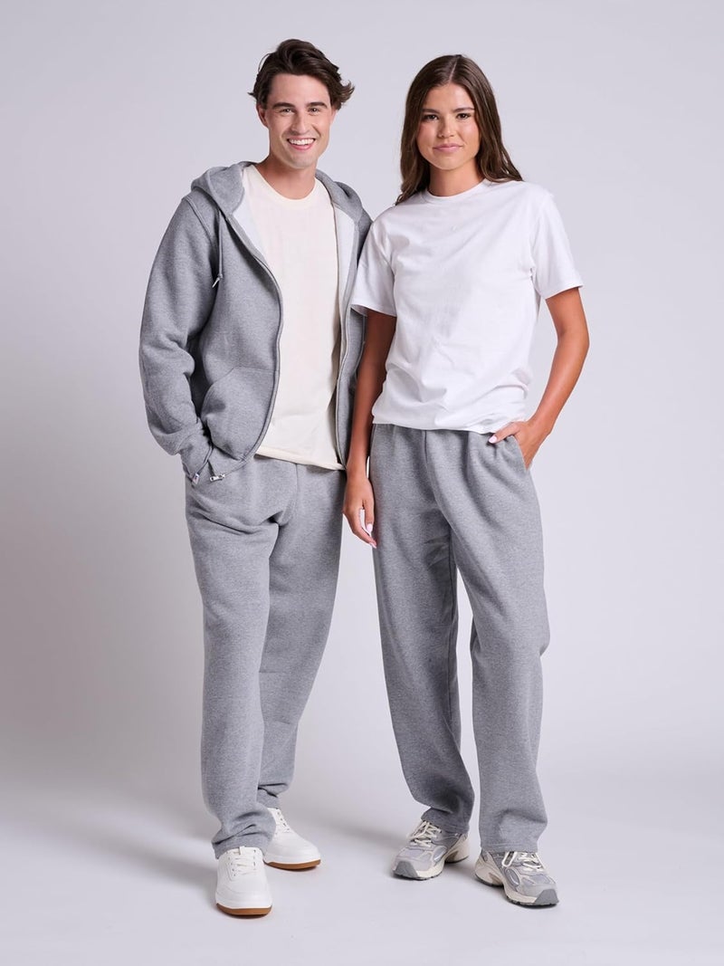 Russell Athletic Men's Dri-Power Open Bottom Sweatpants with Pockets - Oxford, Size M - Image 2