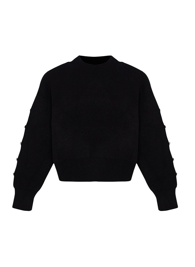 Black Soft Textured Button Detailed Knitwear Sweater TWOAW24KZ00384 - pzsku/Z69DFD9F4DCAC20E43633Z/45/_/1730941495/5953ed10-af0d-4d11-8aee-efec9e01e845