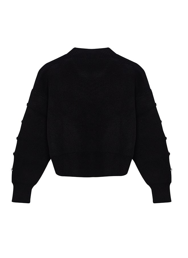 Black Soft Textured Button Detailed Knitwear Sweater TWOAW24KZ00384 - pzsku/Z69DFD9F4DCAC20E43633Z/45/_/1730941496/76f6677f-c46f-4c34-ae10-f983135187f7