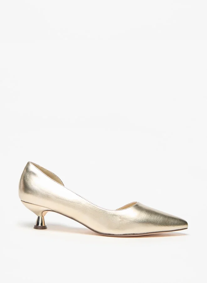 فلورا بيلا من شو إكسبرس Solid Slip-On Shoes with Kitten Heels
