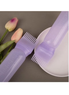Framendino Framendino, Root Comb Applicator Bottle, Hair Dye Bottle Plastic Hair Oil Squeeze Bottles with Graduated Scale for Hair Care 2 Pack Purple  - Image 3