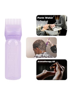 Framendino Framendino, Root Comb Applicator Bottle, Hair Dye Bottle Plastic Hair Oil Squeeze Bottles with Graduated Scale for Hair Care 2 Pack Purple  - Image 4