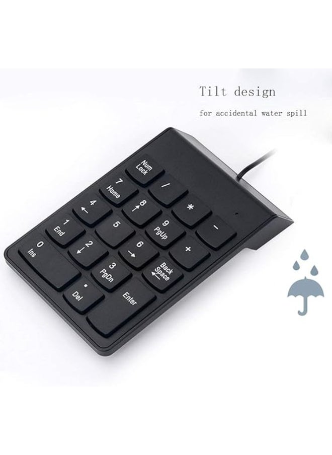 USB 2.0 Wired Numeric Keypad USB NUM PAD Slim Mini Number Pad Digital Keyboard 18 Keys for iMac/Mac Pro/MacBook/MacBook Air/Pro Laptop PC Notebook Desktop.