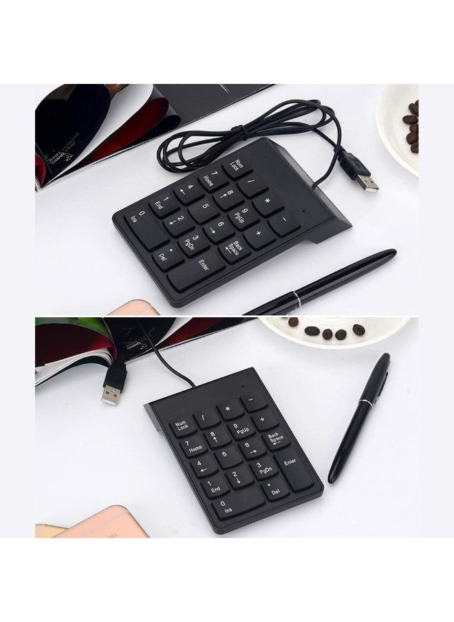USB 2.0 Wired Numeric Keypad USB NUM PAD Slim Mini Number Pad Digital Keyboard 18 Keys for iMac/Mac Pro/MacBook/MacBook Air/Pro Laptop PC Notebook Desktop.