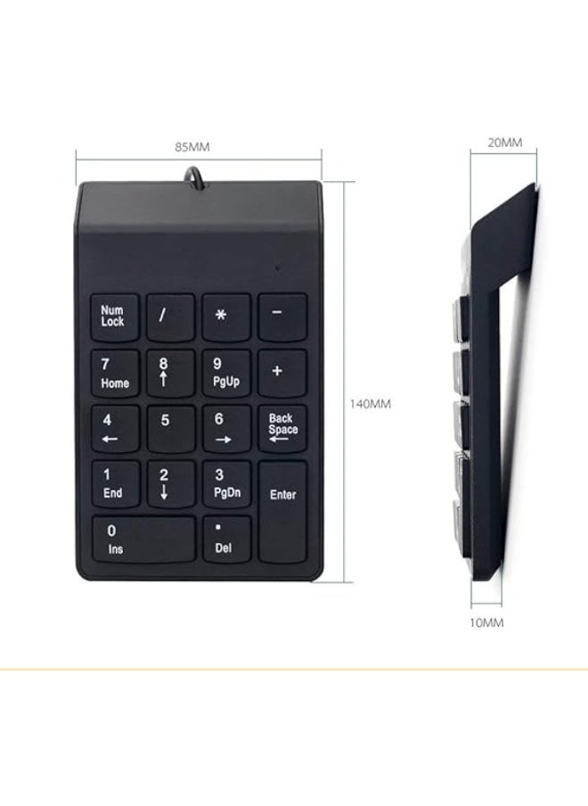 USB 2.0 Wired Numeric Keypad USB NUM PAD Slim Mini Number Pad Digital Keyboard 18 Keys for iMac/Mac Pro/MacBook/MacBook Air/Pro Laptop PC Notebook Desktop.