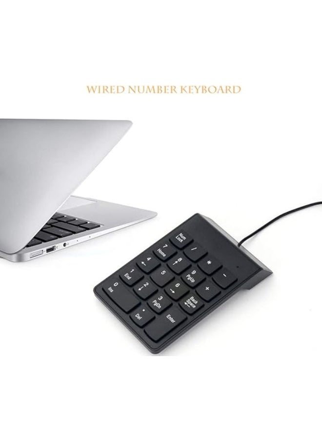 USB 2.0 Wired Numeric Keypad USB NUM PAD Slim Mini Number Pad Digital Keyboard 18 Keys for iMac/Mac Pro/MacBook/MacBook Air/Pro Laptop PC Notebook Desktop.
