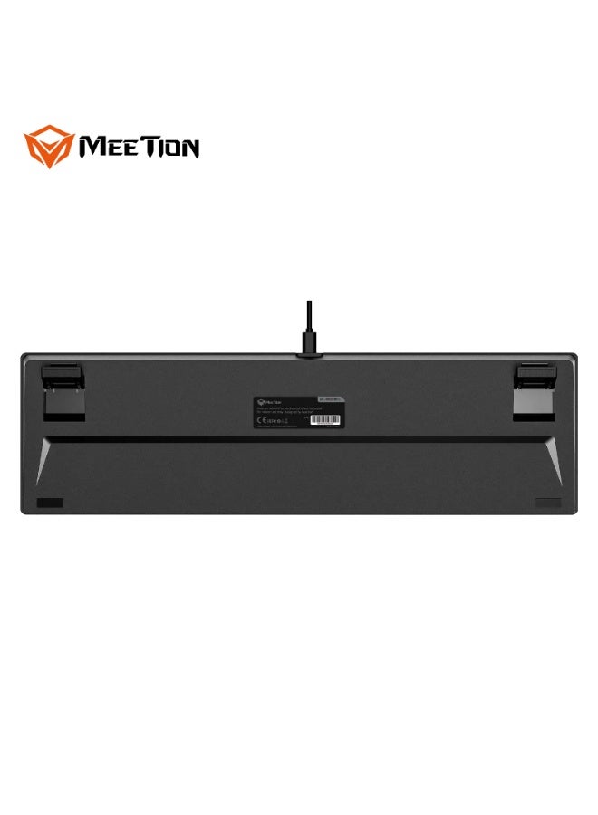 MEETION RGB Hot-swap Mechanical Keyboard MK009 RD Full Key Anti-Ghosting Hot-Swappable Switch Durable Metal Matte Panel Ergonomic Stepped key layout Double-shot & Wear-resistant Keykaps - Image 5