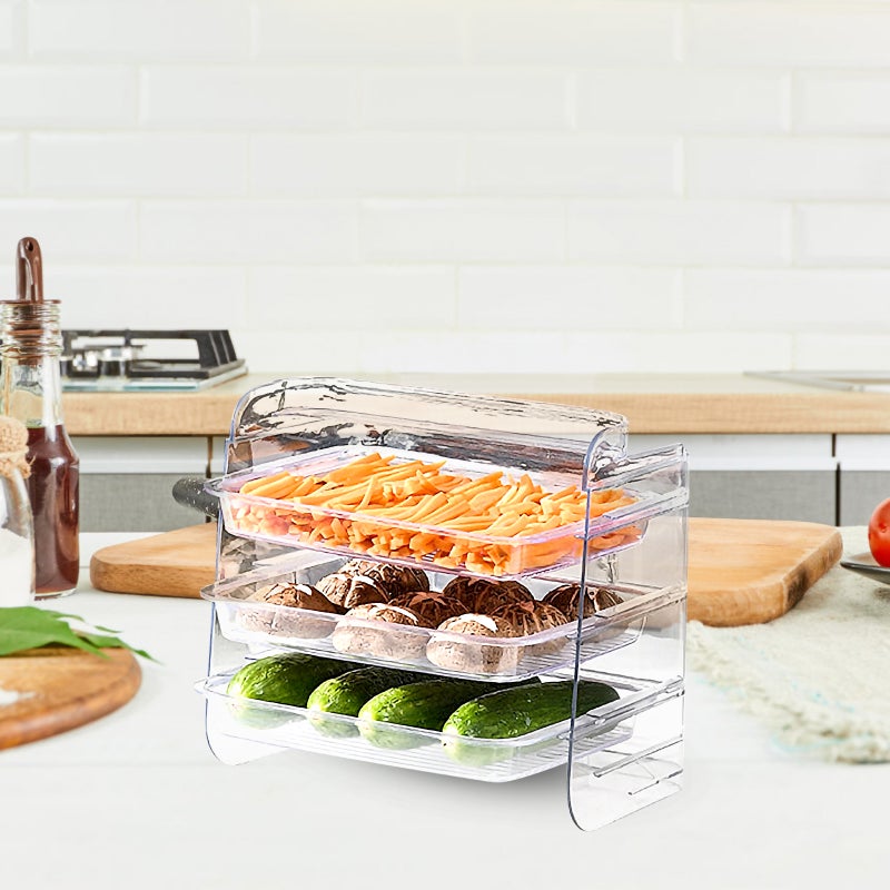 1 Set Multifunctional Kitchen Rack Condiment Bottle Container Food Tray - Image 5