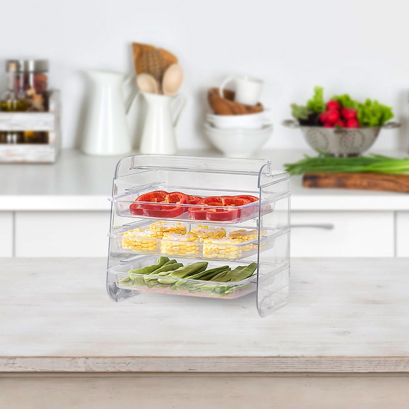 1 Set Multifunctional Kitchen Rack Condiment Bottle Container Food Tray - Image 3