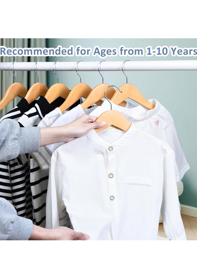 Reko - Coat Hangers 20 Pack Wooden Suit Hanger Wooden Hangers Premium Wood with Notches & Chrome Swivel Hook - Image 1