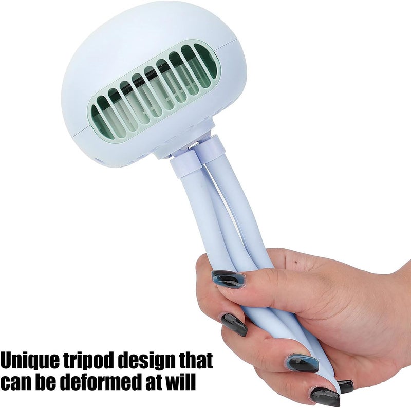 klarako Baby Stroller Fan, Octopus Shape Mobile Phone Desktop Stand USB Small Portable Fan for Baby Cart, Home (Blue) - Image 5