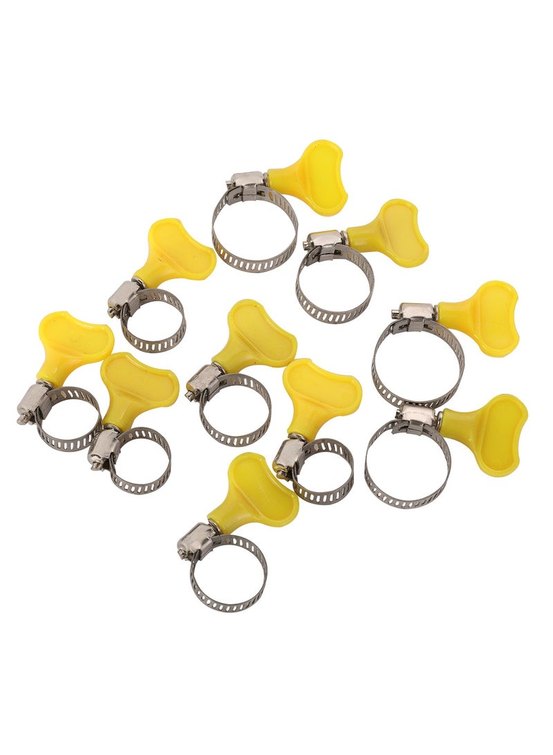 LAWAZIM Hose Clamp Set 10 Piece |Adjustable Key-Type Band Hose Clamp Assortment Kit| Hose Fitting Clamps | Ear Clamps | Stainless Steel clamp | Pipe Clamp - Image 1