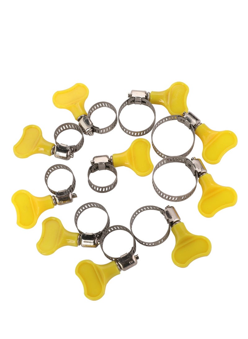 LAWAZIM Hose Clamp Set 10 Piece |Adjustable Key-Type Band Hose Clamp Assortment Kit| Hose Fitting Clamps | Ear Clamps | Stainless Steel clamp | Pipe Clamp - Image 2