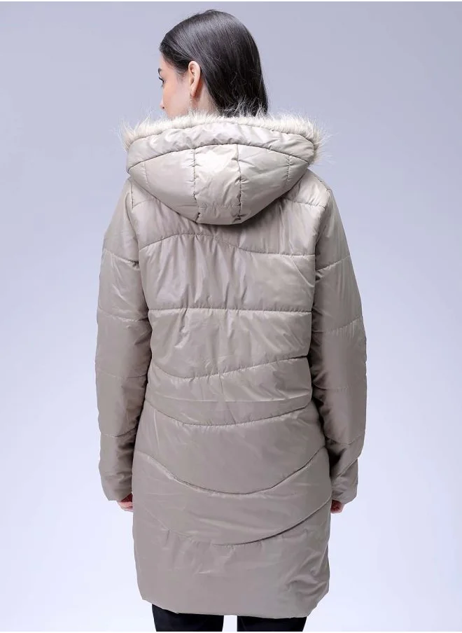 مرفوعة Women Relaxed Fit Solid Quilted Jacket