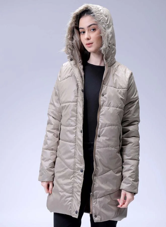 Freehand Women Relaxed Fit Solid Quilted Jacket