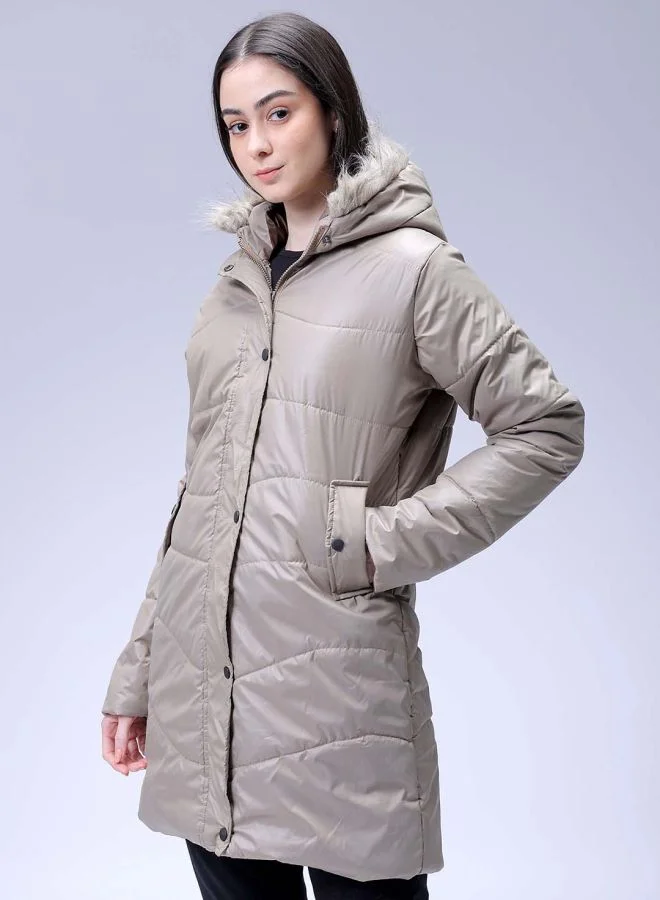 Freehand Women Relaxed Fit Solid Quilted Jacket