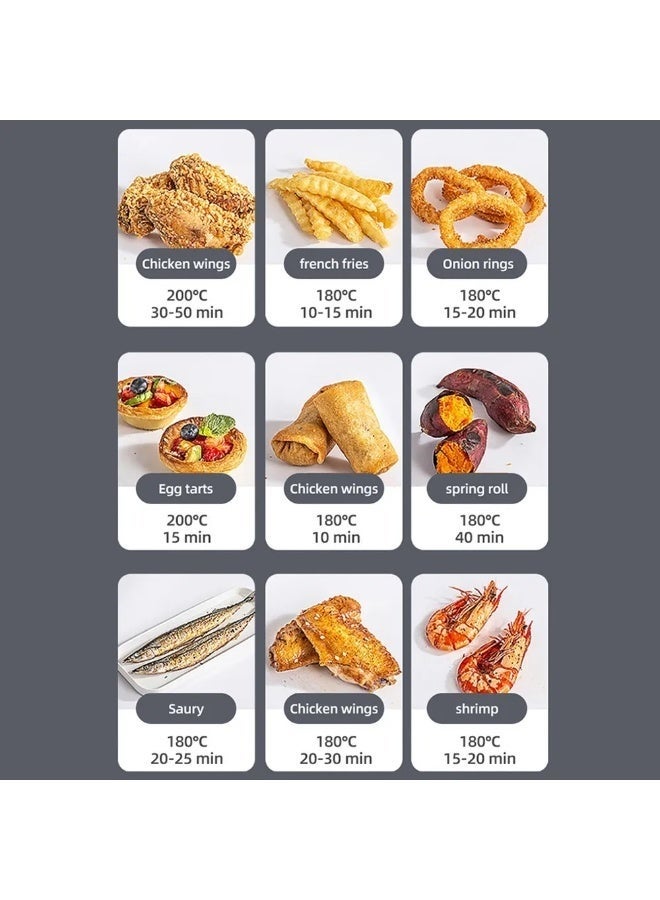 Bukela Automatic Air Fryer 7L 2400W with Digital Control, Preheat Function, and Overload Protection for Healthy Cooking without Oil - Image 3