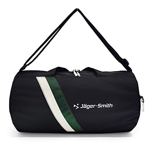 Jager_Smith Jager-Smith GB 600 Multipurpose Gym Bag with Shoe Compartment (Black, White & Bottle Green) - Image 1