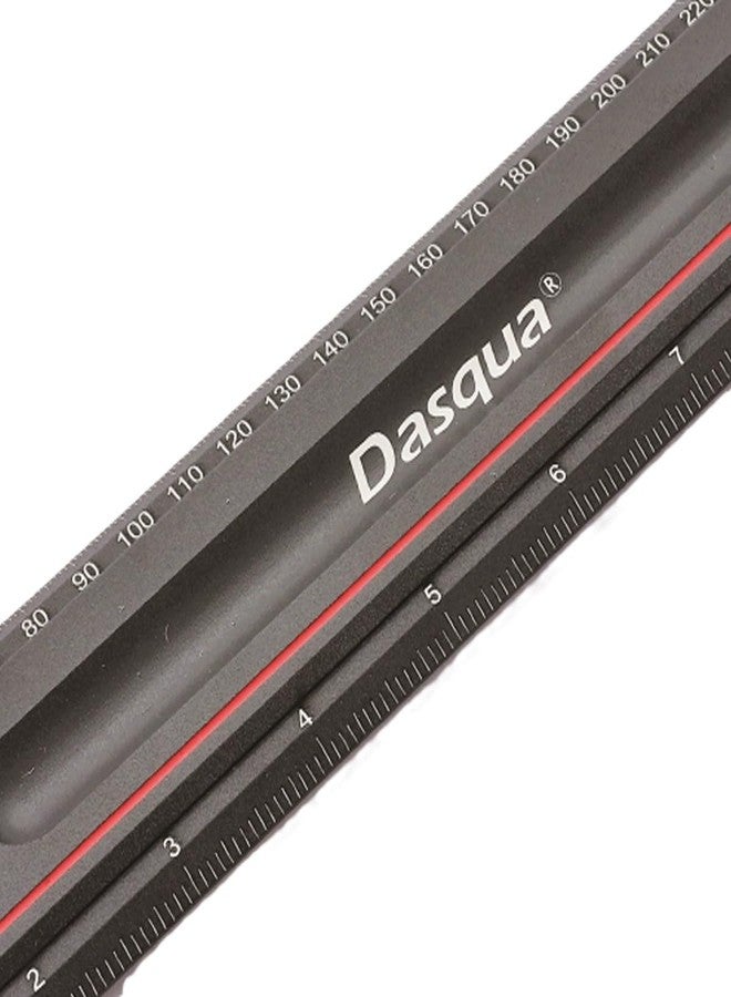 Dasqua 1804-6991 12" inch/mm Measuring Rule with Hook Stop - Image 2
