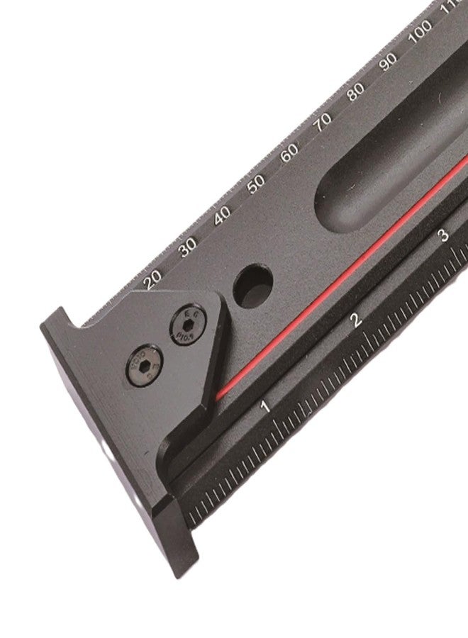 Dasqua 1804-6991 12" inch/mm Measuring Rule with Hook Stop - Image 3