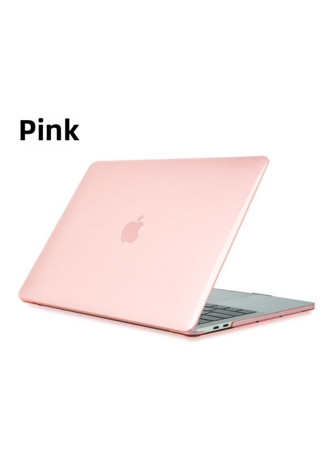 Applicable To Macbook For Apple Laptop Protective Shell Pro13/11/15 Crystal Transparent Shell Drop-resistant-Color:Pink-Applicable Model:13.3 Pro Retina (A1425/A1502)