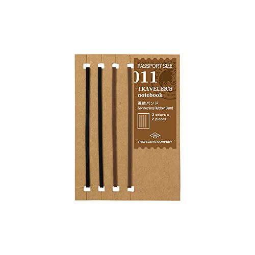 DESIGNPHIL 14335006 Traveler's Notebook, Refill, Connecting Band, Pack of 2, Passport Size - Image 1