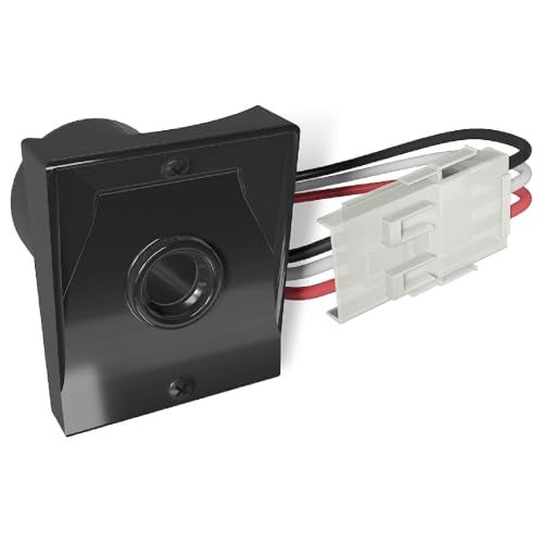 Solus Dusk-to-Dawn Sensor with Ezee Change Plug – Outdoor Photocell Sensor for 3" Lamp Posts – Auto On/Off – UL Listed – 120V – 5 Year Warranty, (Black, Pack of 1) - Image 1