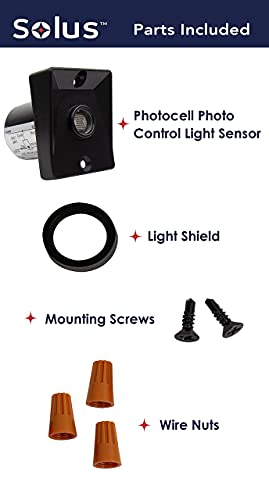 Solus Dusk-to-Dawn Sensor with Ezee Change Plug – Outdoor Photocell Sensor for 3" Lamp Posts – Auto On/Off – UL Listed – 120V – 5 Year Warranty, (Black, Pack of 1) - Image 4