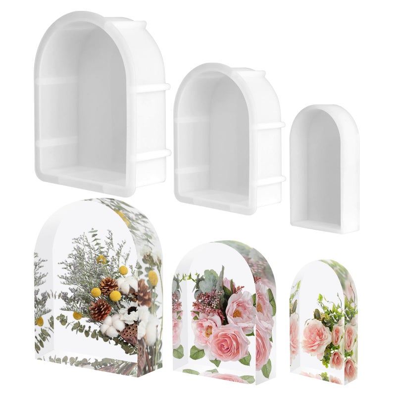 KISREL Large Resin Molds, Arch Silicone Mold for Epoxy Resin, Large Mold for Flower Preservation, Deep Pour Molds for Furniture Decoration, DIY Wedding Bouquets Preservation, Valentine's Day Gifts - Image 1