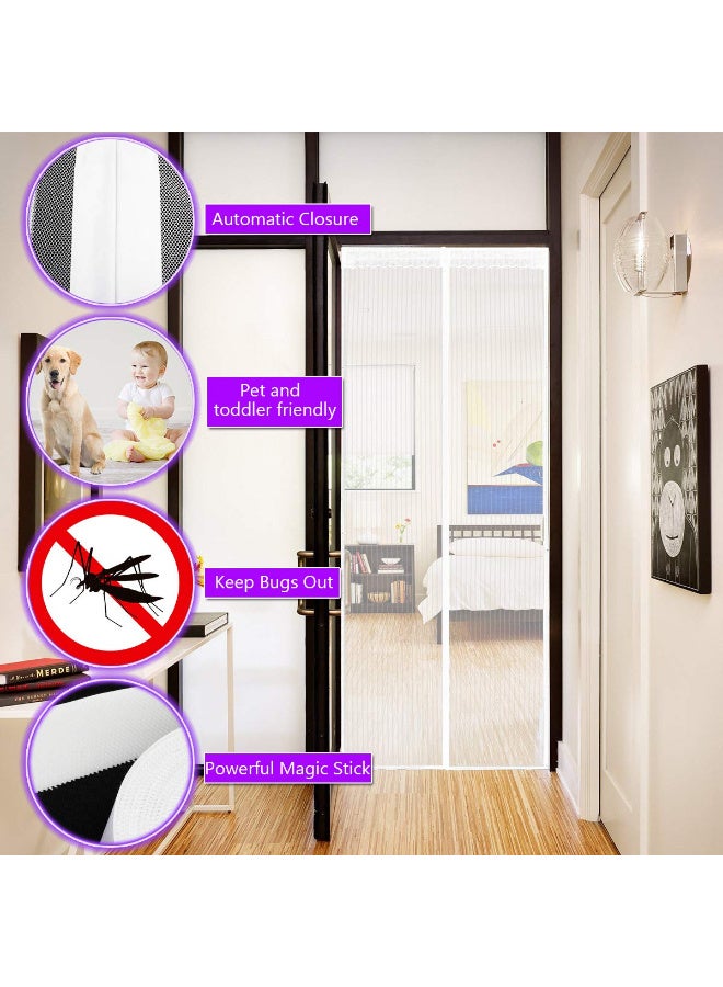 Magnetic Mosquito Net Door Screen, Heavy-Duty Insect Barrier Curtain, 90x210  cm - Image 3