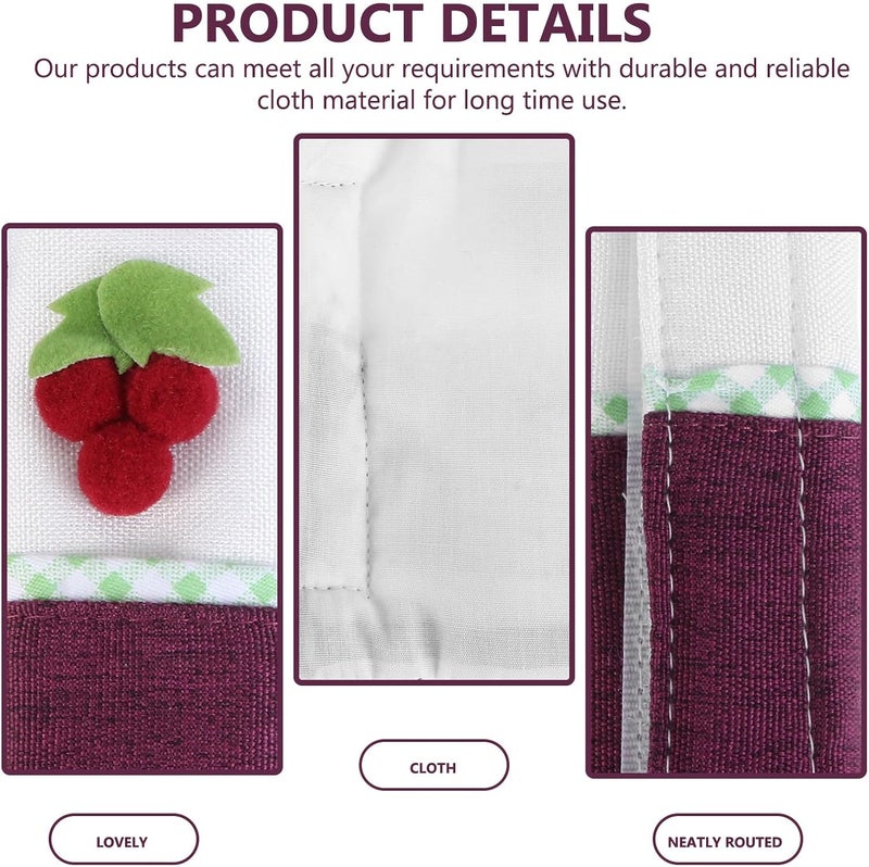 VERDANVERSE Purple Fabric Refrigerator Door Handle Cover 2pcs, Kitchen Handle Protection Gloves for Fridge and Appliance Doorknobs, Washable Door Knob Protector - Image 5