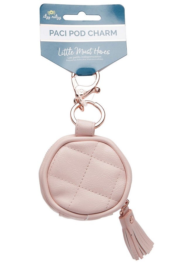 Itzy Ritzy Itzy Ritzy Pacifier Holder Case with Clip-Pacifier Case Includes Clasp to Easily Attach to a Diaper Bag or Purse, Measures 2.5" in Diameter and Holds 2 Pacifiers (Blush)  - Image 3