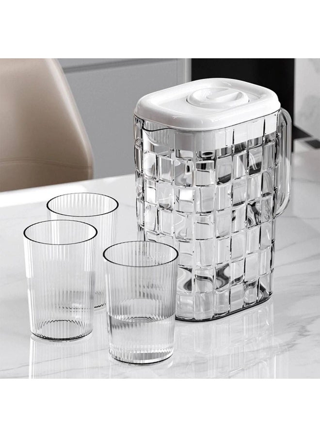2000ml cold water pitcher with handle, suitable for home drinks and outdoor parties | 1 water pitcher, 2 cups - Image 4