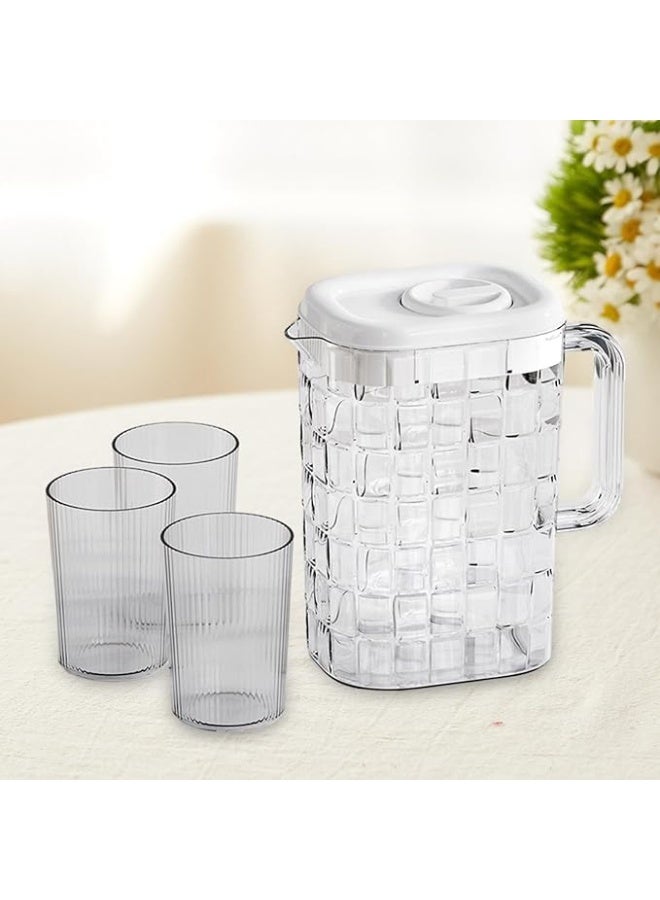 2000ml cold water pitcher with handle, suitable for home drinks and outdoor parties | 1 water pitcher, 2 cups - Image 5