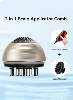 جويز مشط توزيع زيت الشعر، مشط توزيع الشعر، زجاجة توزيع مشط الجذور، مدلك فروة الرأس لنمو الشعر، مشط توزيع الجذور وفرشاة فروة الرأس لعلاج الشعر، مصل الزيوت العطرية الطبية  - Image 4