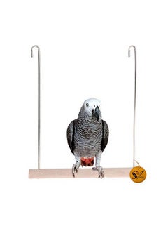 Sage Square Sage Square Playful Natural Perch Wood Perch Swing Toy Cage Hanging Platform, Climbing, Exercise Perch for Birds (Large)  - Image 1