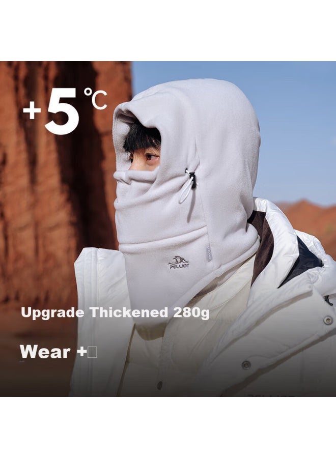 Pelliot Outdoor Hat Autumn Winter Thickened Fleece Unisex Multi-Functional Warm Windproof Cycling Face Mask 16043424 Women Black - Image 1