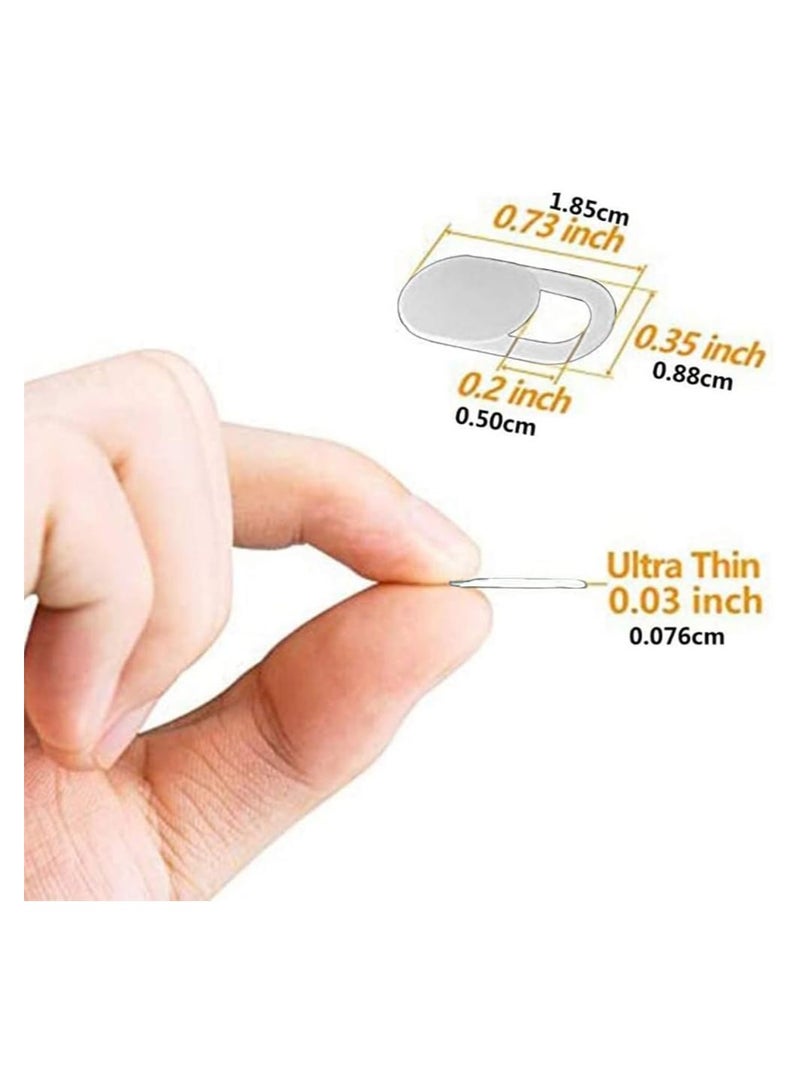 6-piece black network camera cover shutter slider plastic camera cover phone lens sticker suitable for mobile phones, PCs, laptops - Image 5