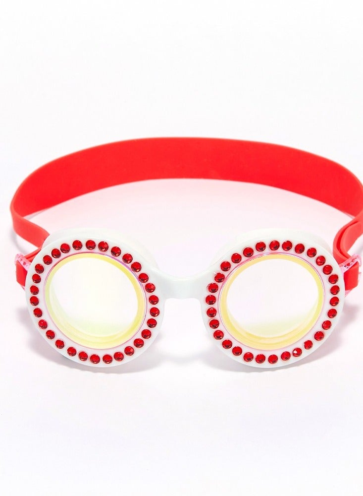 Cocolic Ruby Ring Kids Swimming Goggles, Ages 5-12, Adjustable, Anti-Fog, UV Protection, Red - Image 2