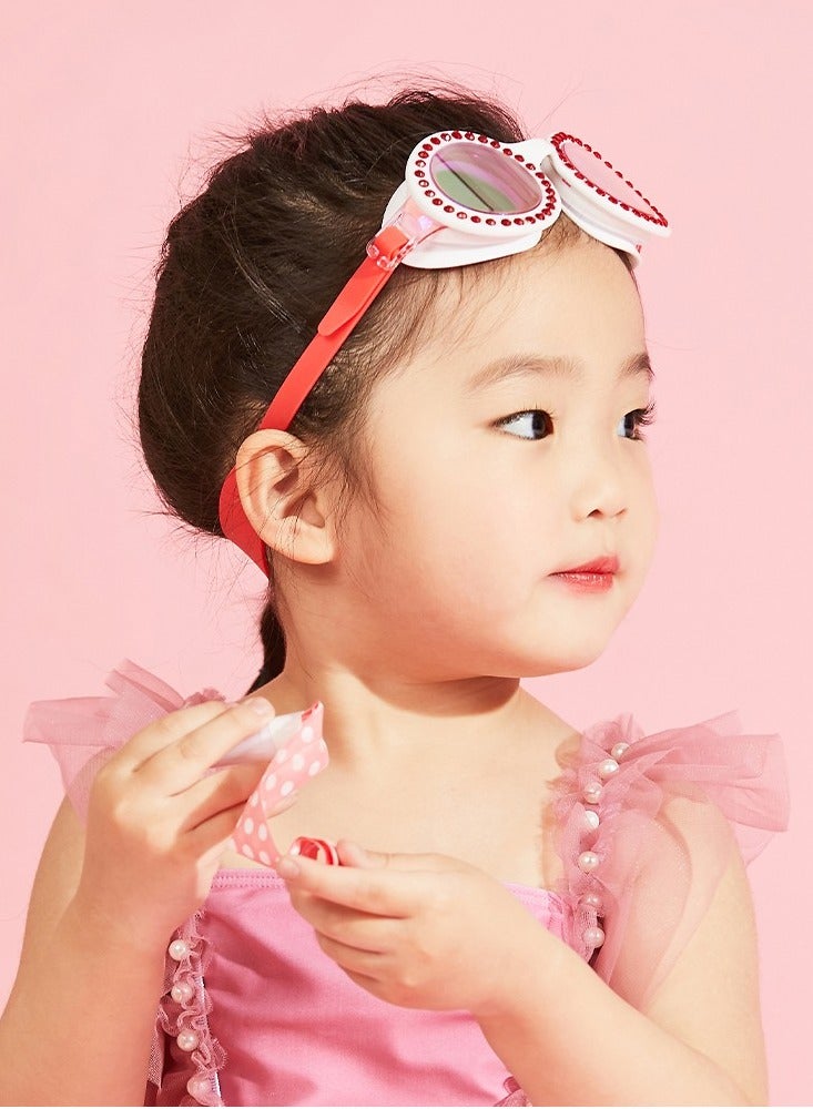 Cocolic Ruby Ring Kids Swimming Goggles, Ages 5-12, Adjustable, Anti-Fog, UV Protection, Red - Image 3