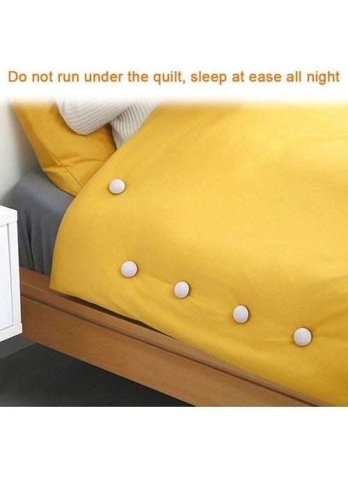 Bizimevde 8 Pack Mushroom Shaped Quilt Fixing Pin Button Clips Bed Sheet Quilt Cover Fix White  - Image 3