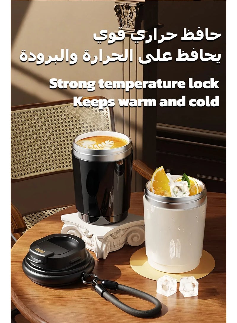 Stainless Steel Coffee Insulated Thermal Cup, Travel Coffee Mug Spill Proof with Lid, Reusable Coffee Cup For Home Office Outdoor Works - Image 3