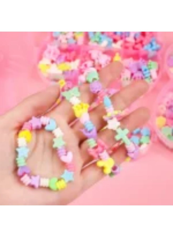Colorful Beads Jewelry Set In Plastic Box - Image 1
