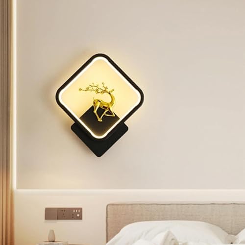 Lumina Black Body Home Decore Led Fancy Wall Light,Night Lamp,Decorative Lamp,Wall Hanging Lights for Bedroom,Living Room, 3 Color Changing-Warm White, White and Natural White (Square) - Image 2