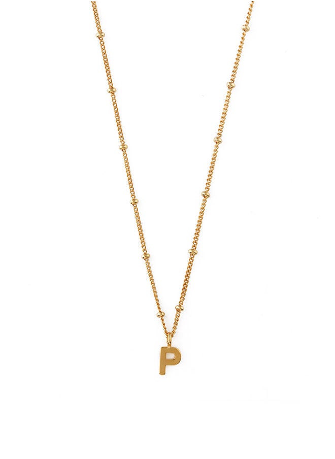 ORELIA LONDON - Initial P Satellite Chain Necklace - Image 1